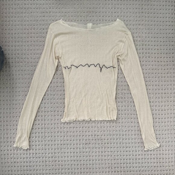 Baserange Tabbys Star Long Sleeve T-Shirt (Off-White, size M) - Picture 5 of 10